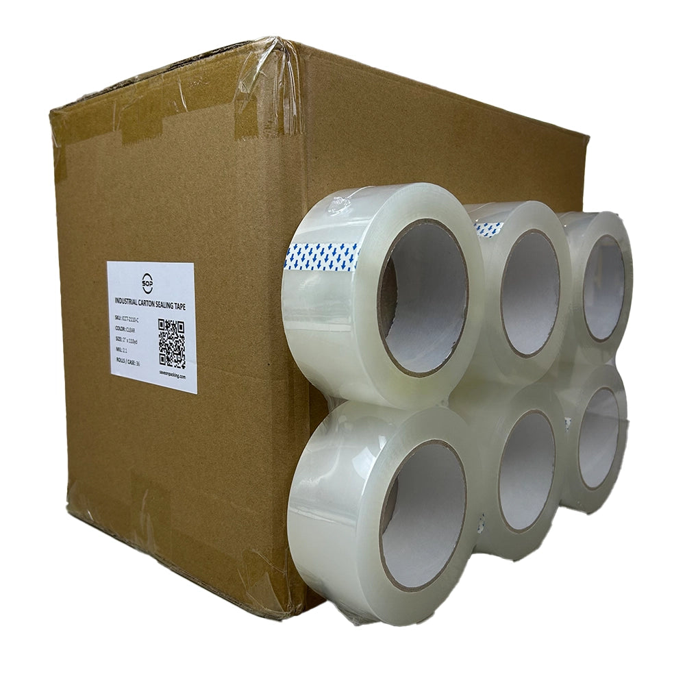 Industrial Carton Sealing Tape 2" x 110yds 36 ROLLS