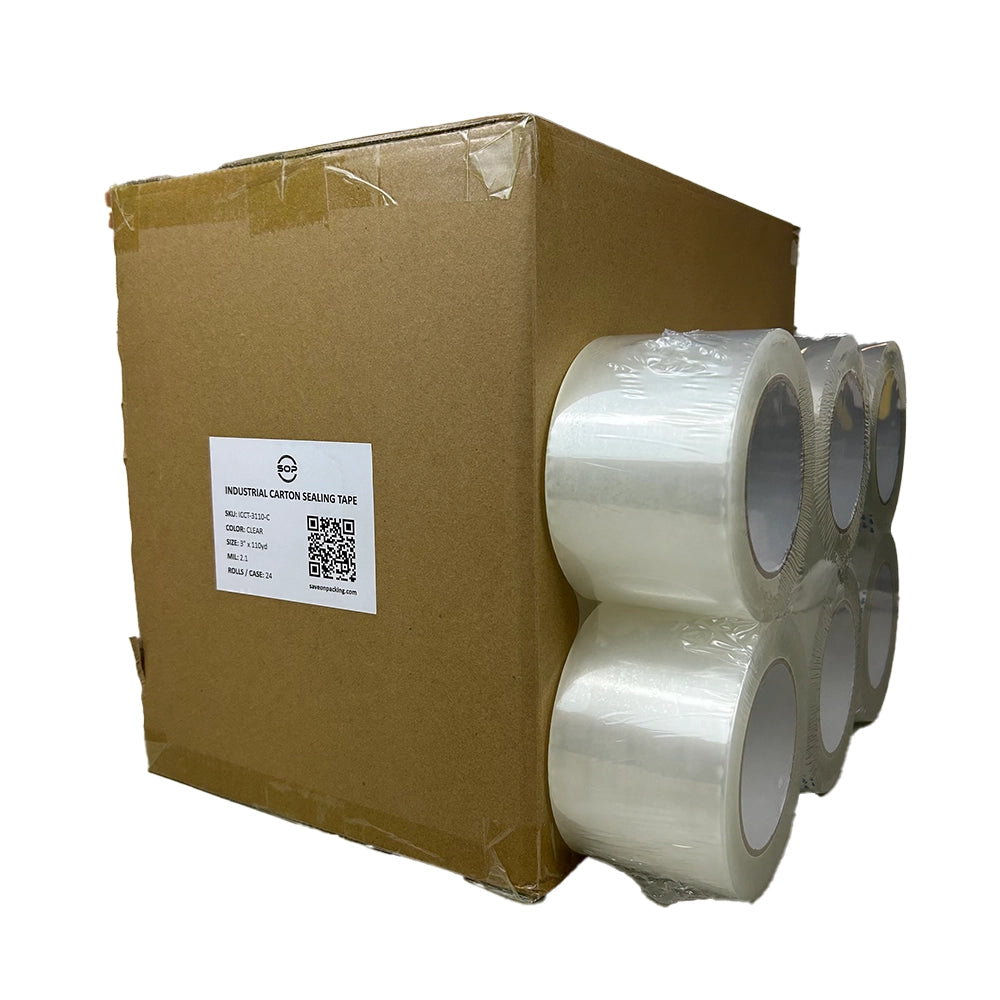 Industrial Carton Sealing Tape 3" x 110yds 24 ROLLS