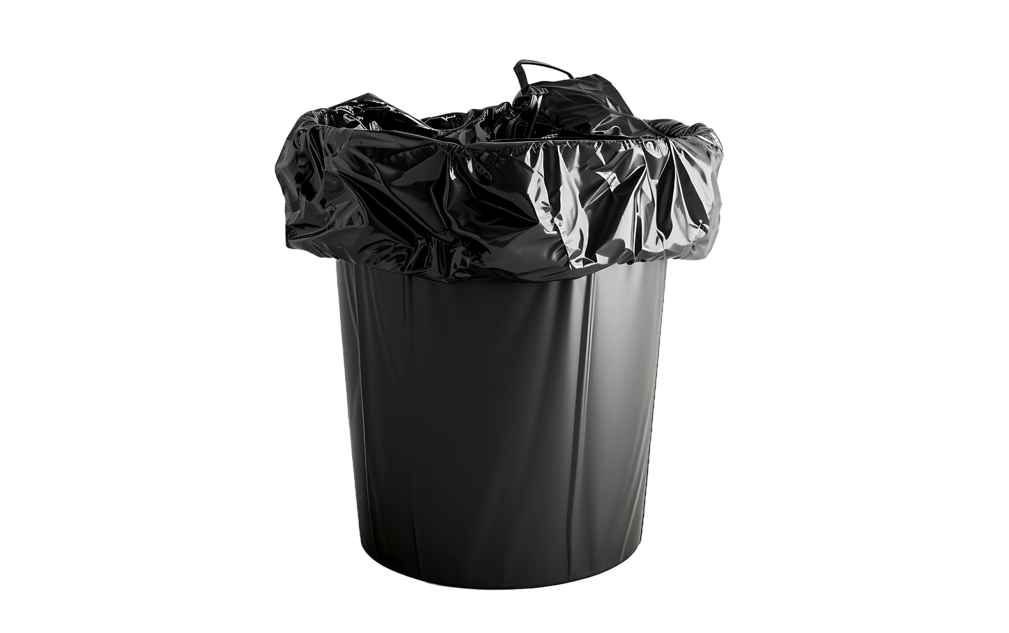 Extra-strong Garbage Bag / Trash Liners - 45 Gallon, Black, 100pcs