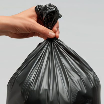 Extra-strong Garbage Bag / Trash Liners - 45 Gallon, Black, 100pcs