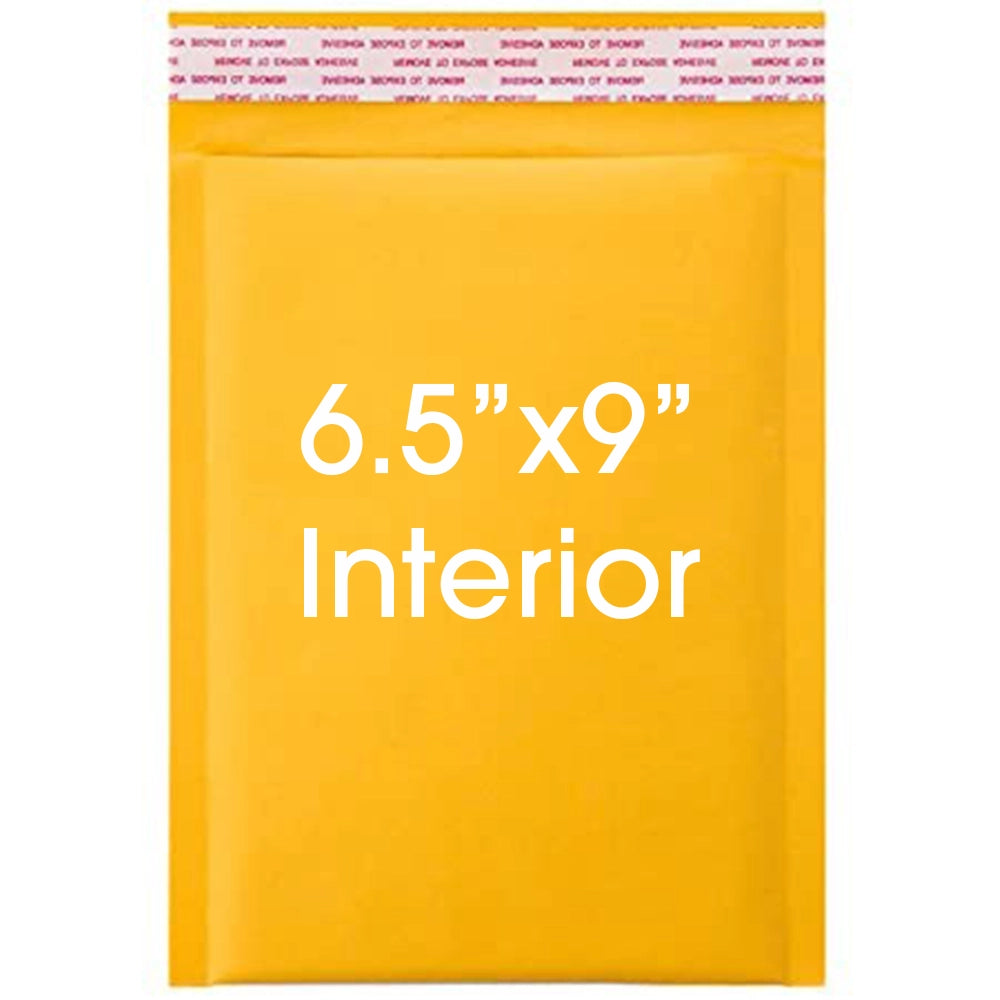 Size #0 (6.5"x9" Interior) Kraft Bubble Mailer with Self Seal