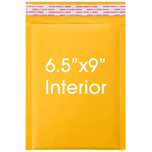 Size #0 (6.5"x9" Interior) Kraft Bubble Mailer with Self Seal