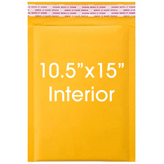 Size #5 (10.5"x15" Interior) Kraft Bubble Mailer with Self Seal